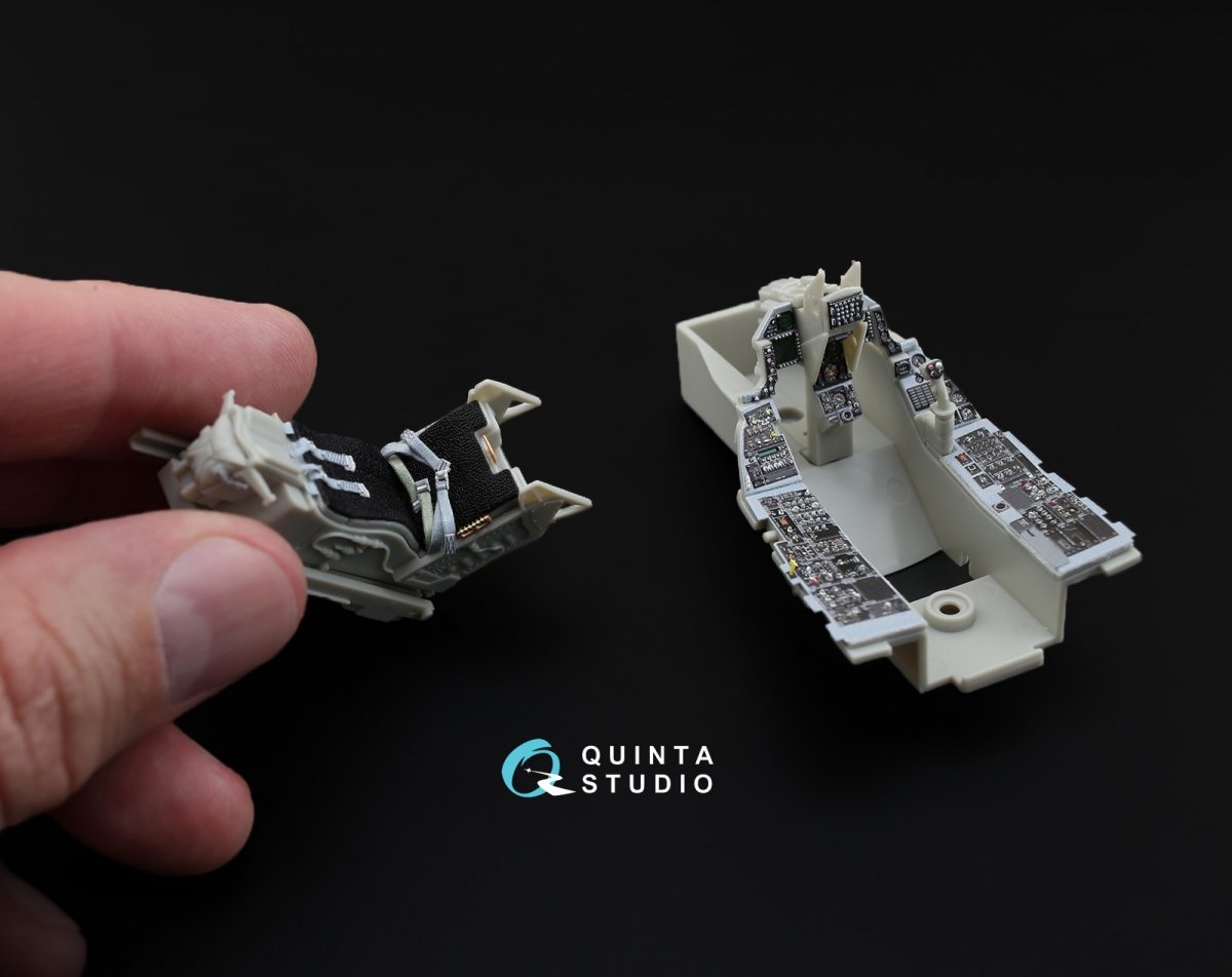 Quinta Studio QD32003 F-16C 3D-Printed &amp;amp; coloured Interior on decal paper (for Tamiya kit) 1/32 – imagen 9