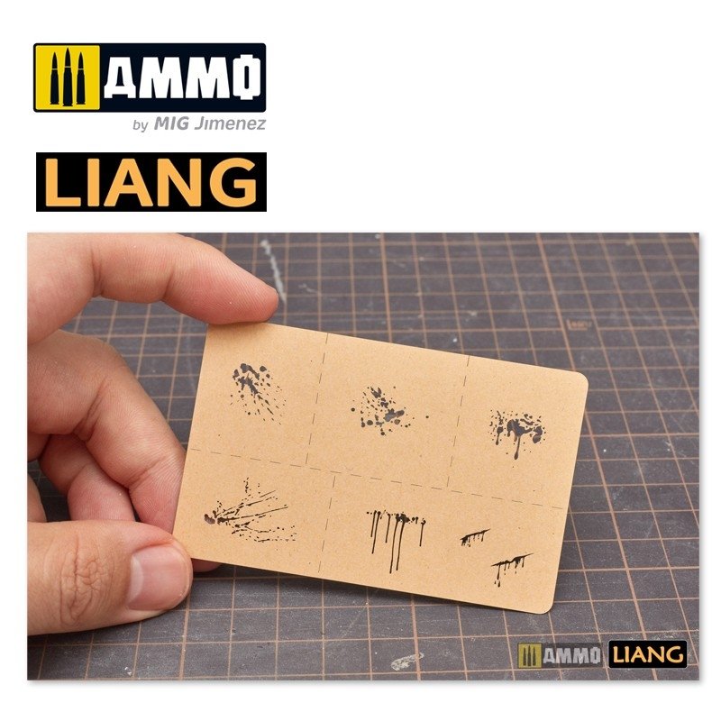Liang 0005 Splashes Blood Effects Airbrush Stencils – image 2