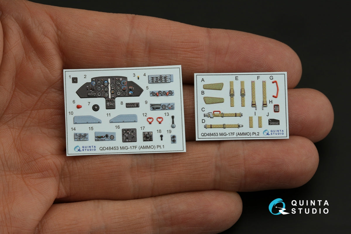 Quinta Studio QD48453 MiG-17F 3D-Printed coloured Interior on decal paper (AMMO/Kinetic) 1/48 – zdjęcie 4