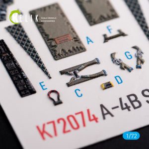 KELIK K72074 A-4B &amp;quot;Skyhawk&amp;quot; interior 3D decals for Hobby 2000/Fujimi kit 1/72 – imagen 3
