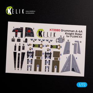 KELIK K72080 Grumman A-6A Knight Rider interior 3D decals for Fujimi kit 1/72 – imagen 3