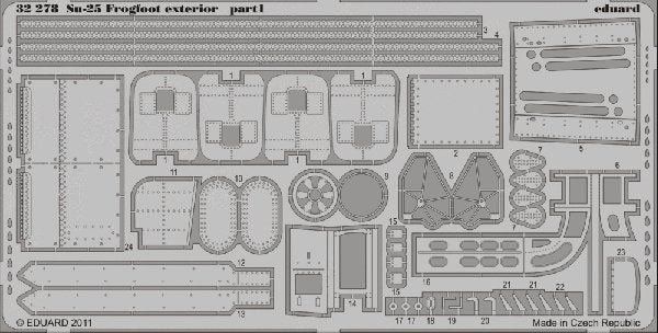 Eduard 32278 Su-25 Frogfoot exterior TRUMPETER 1/32