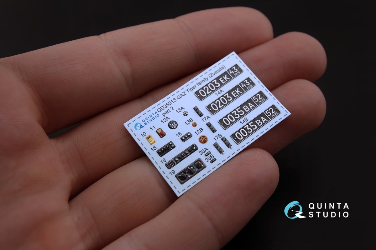 Quinta Studio QD35013 GAZ Tiger family 3D-Printed &amp;amp; coloured Interior on decal paper (for Zvezda kit) 1/35 – imagen 3
