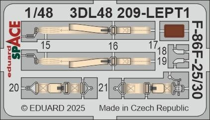 Eduard 3DL48209 F-86F-25/30 SPACE Airfix 1/48 – imagen 4