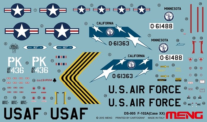 Maquette Meng DS-005 F-102A Delta Dagger (Case XX Wing) (1/72) – image 8