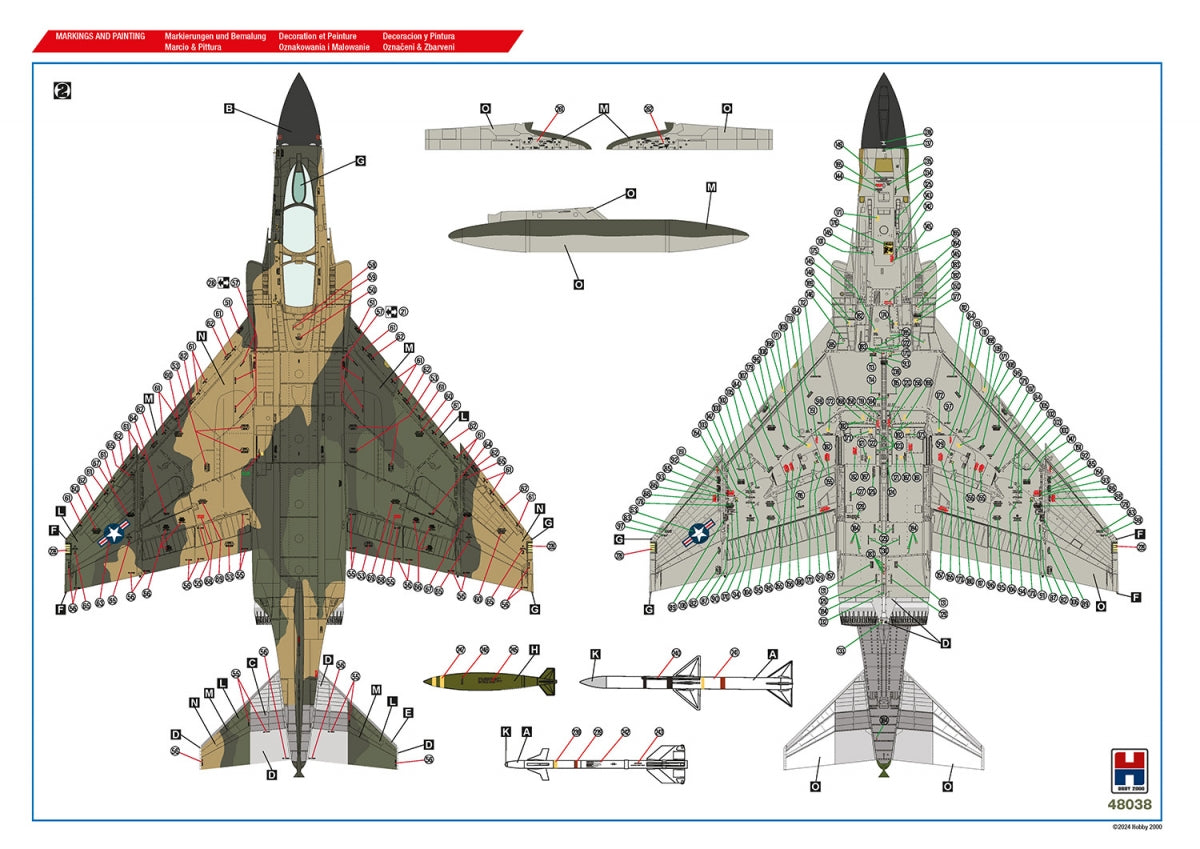Hobby 2000 48038 Vietnam Aces vol.2 ( ACADEMY + CARTOGRAF + MASKI ) 1/48 – Bild 5