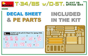 Miniart 35290 T-34/85 w/D-5T. PLANT 112. SPRING 1944. INTERIOR KIT 1/35 – Bild 2