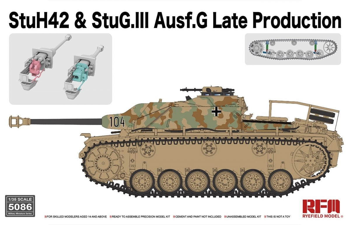 Rye Field Modèle 5086 StuH42 &amp;amp; StuG.III Ausf.G Production tardive 1/35