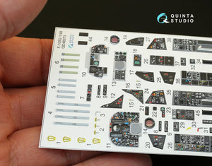 Quinta Studio QD48073 F-105G 3D-Printed &amp;amp; coloured Interior on decal paper (for HobbyBoss kit) 1/48 – imagen 3