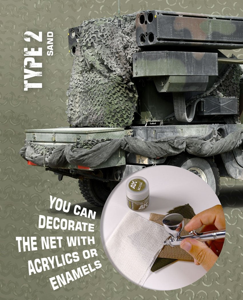 AK Interactive AK8062 CAMOUFLAGE NET BROWN TYPE 2 – immagine 2