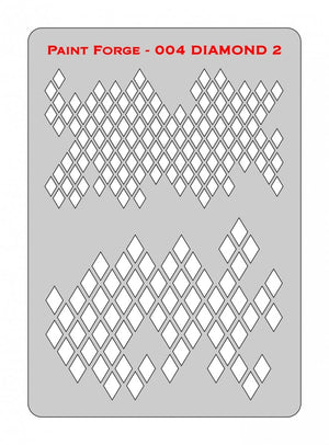 Paint Forge PFST004M STENCIL - DIAMONDS 2