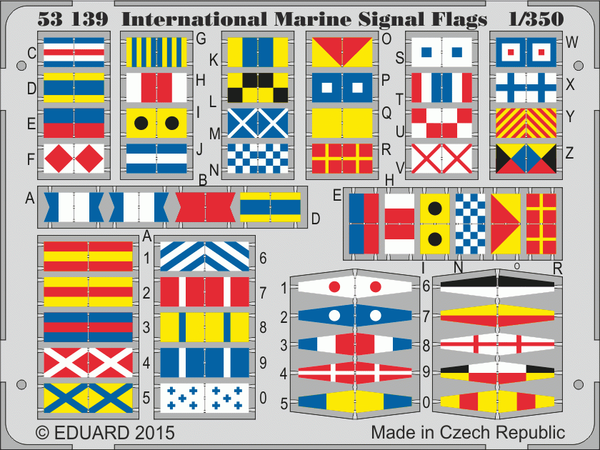 Eduard 53139 Pavillons de signalisation maritime internationaux 1/350
