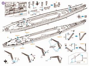 Kit de détail Very Fire VF700009 USS Missouri BB-63 pour maquette VeryFire au 1/700 – image 9