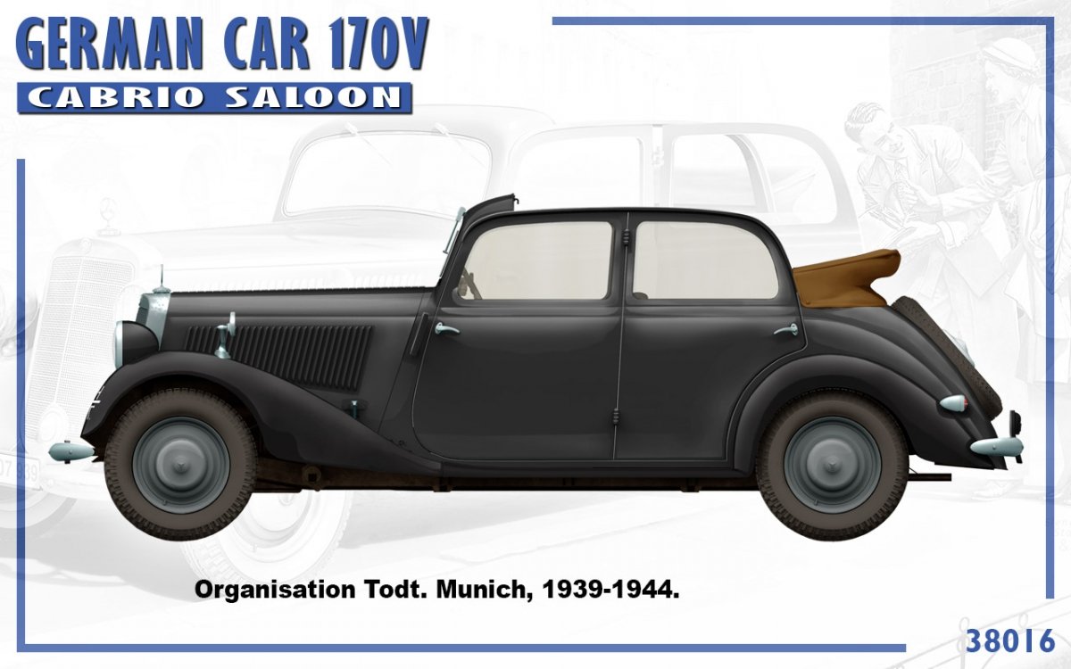 MiniArt 38016 GERMAN CAR 170V CABRIO SALOON 1/35 – imagen 7