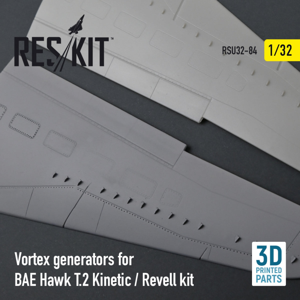 RESKIT RSU32-0084 VORTEX GENERATORS FOR BAE HAWK T.2 KINETIC / REVELL KIT (3D PRINTED) 1/32 – imagen 2