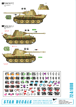 Star Decals 72-A1008 SS-Panthers (2) SS-Das Reich and 3. SS-Totenkopf. 1/72 – Bild 2