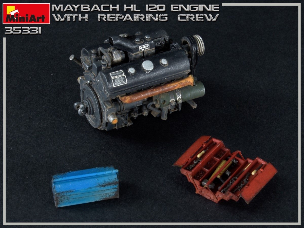Miniart 35331 Moteur Maybach HL 120 pour chars Panzer III/IV avec équipe de réparation 1/35 – image 13