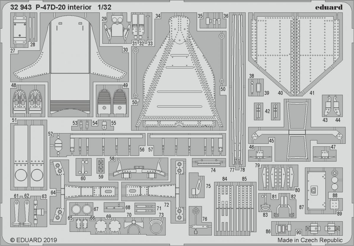 Intérieur du P-47D-20 Eduard 32943 au 1/32 TRUMPETER – image 2