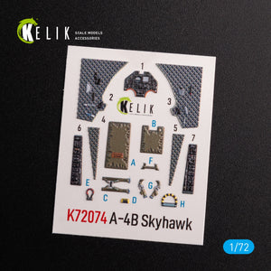 KELIK K72074 A-4B &amp;quot;Skyhawk&amp;quot; interior 3D decals for Hobby 2000/Fujimi kit 1/72 – imagen 2