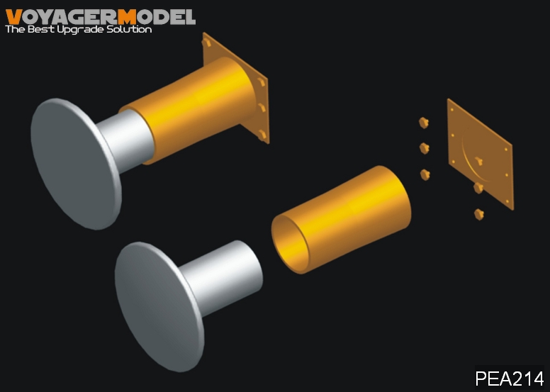 Voyager Model PEA214 WWII German Railway Cars Functional Buffers and Tow Hooks (For All) 1/35