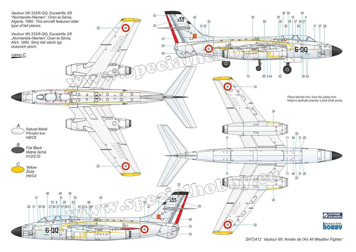 Special Hobby 72412 SO 4050 Vautour II &amp;#39;Armée de l&amp;#39;Air All Weather Fighter&amp;#39; 1/72 – image 5