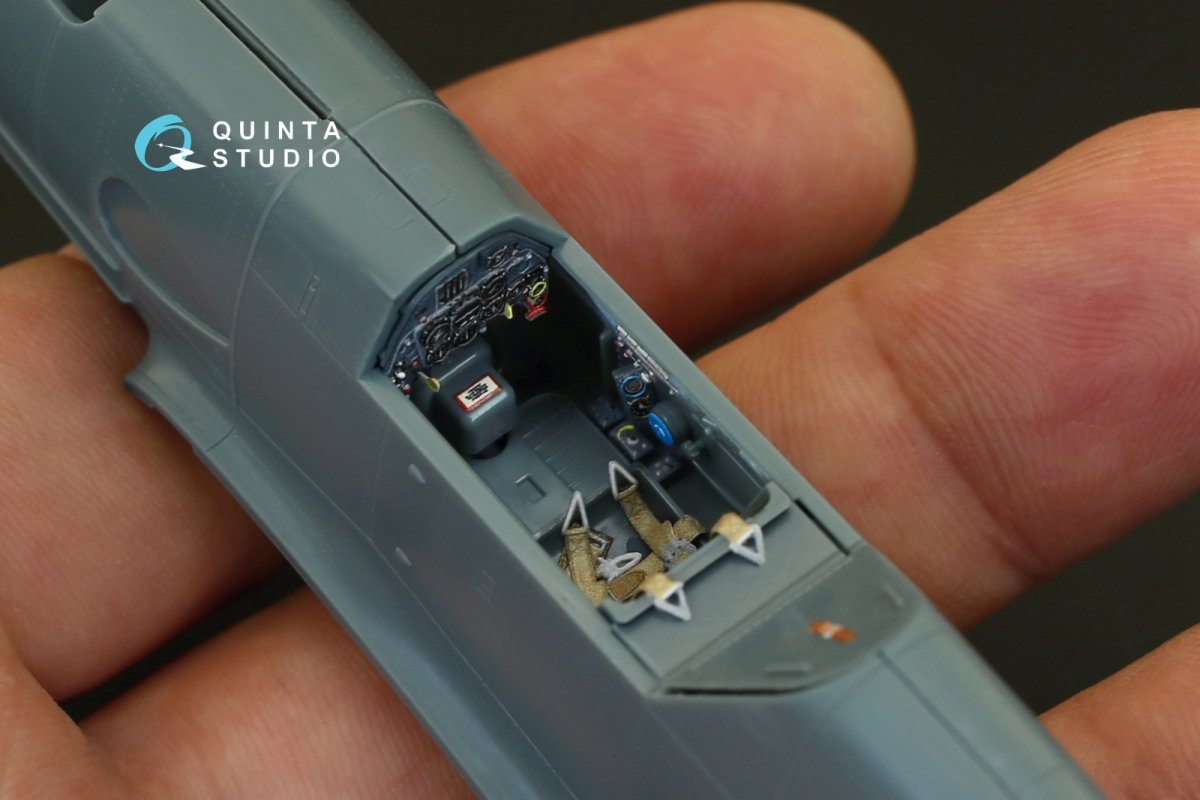 Quinta Studio QD48075 Bf-109G-2 3D-Printed &amp;amp; coloured Interior on decal paper (for Eduard kit) 1/48 – Bild 6
