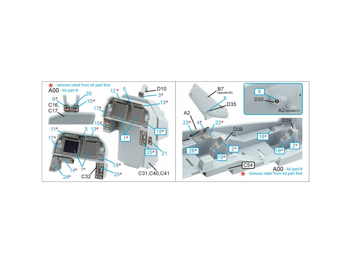Quinta Studio QDS-35119 AH-1Z 3D-Printed coloured Interior on decal paper (Academy) (Small version) 1/35 – imagen 2
