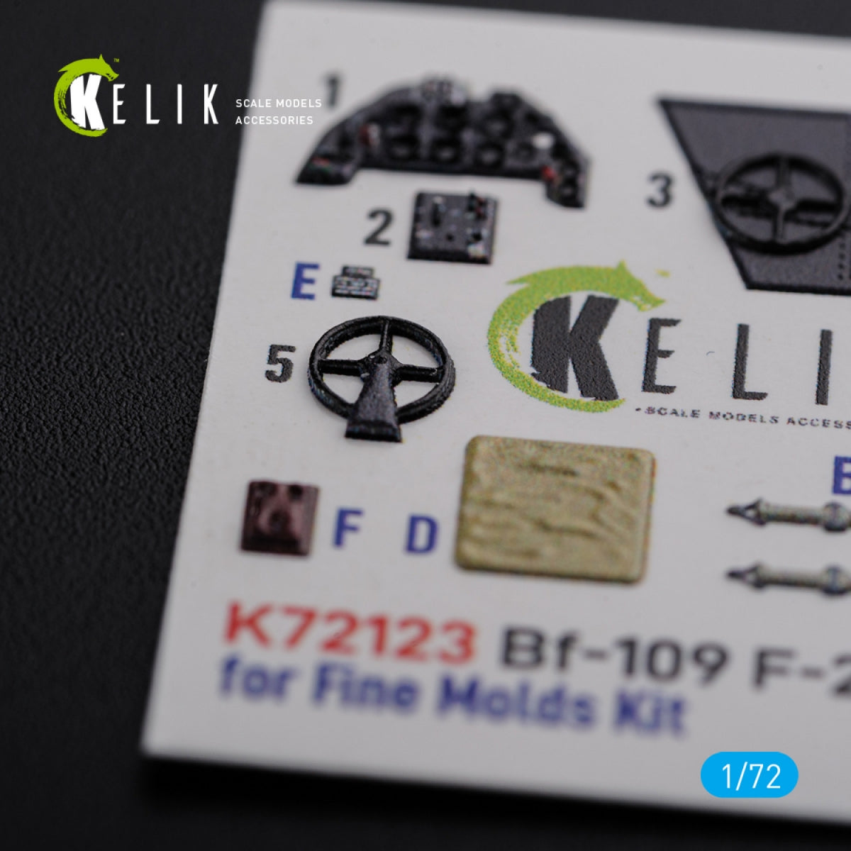 KELIK K72123 BF109-F2/F4 interior 3D decals for Fine Molds kit 1/72 – zdjęcie 4