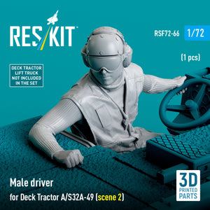 RESKIT RSF72-0066 Male driver for Deck Tractor A/S32A-49 (scene 2) (1 pcs) (3D Printed) 1/72