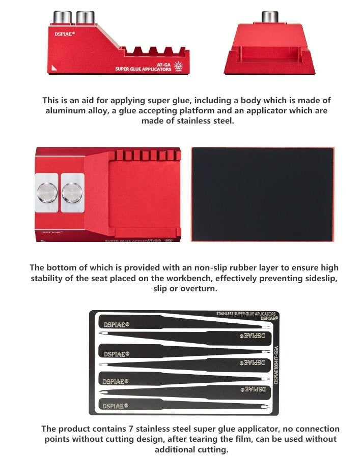 DSPIAE AT-GA Super Glue Auxiliary Applicator / Aplikator do kleju CA – immagine 3