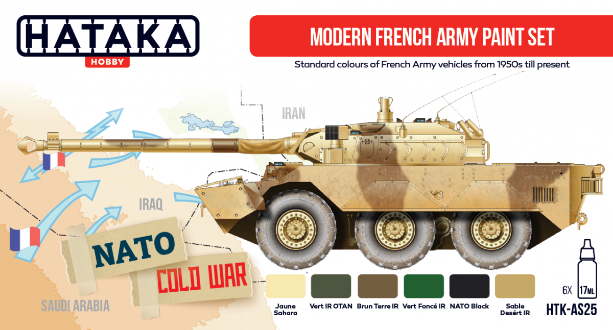 Hataka HTK-AS25 Modern French Army paint set Modern French Army paint set (6x17ml)