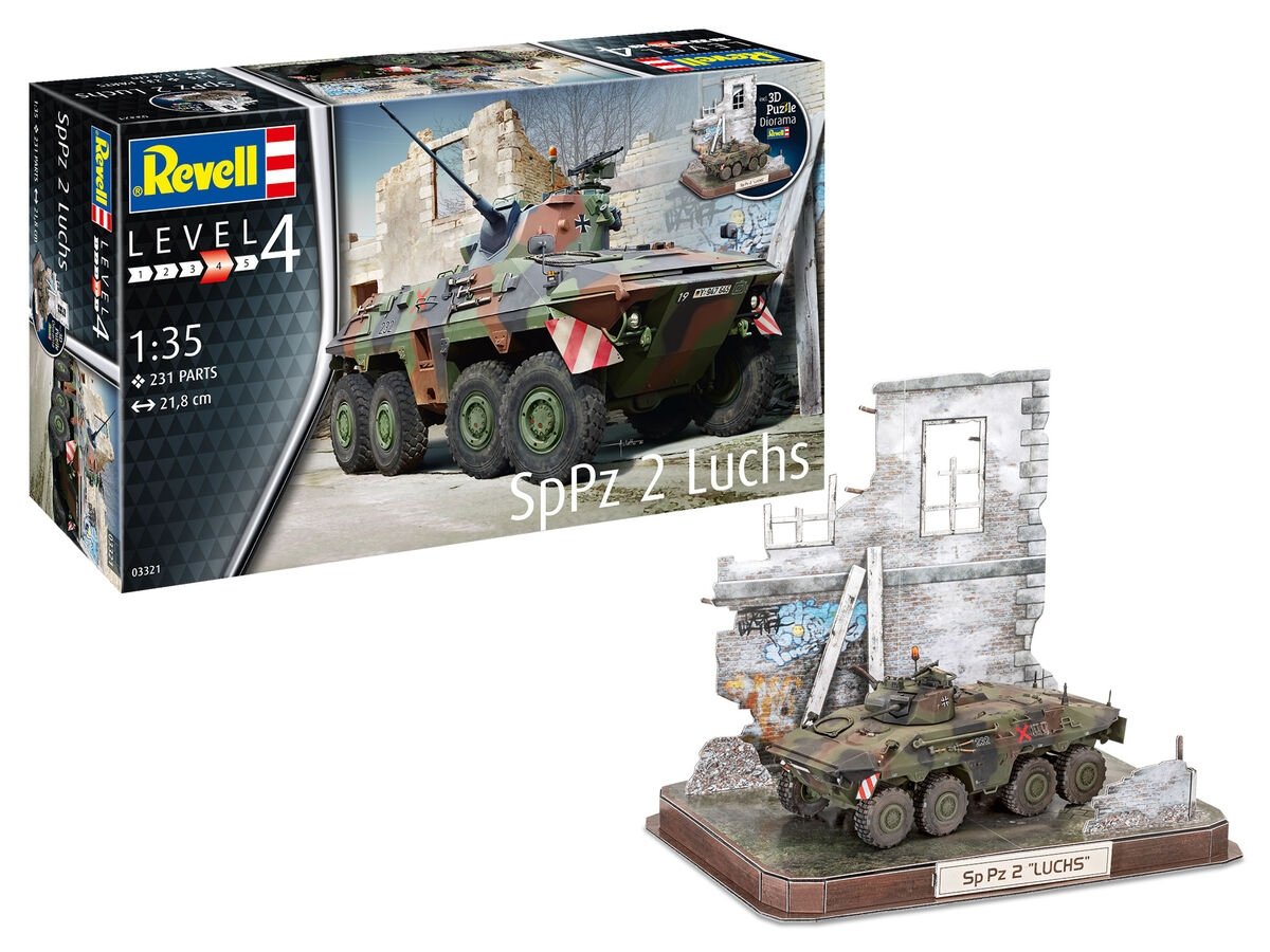 Revell 03321 SpPz 2 Luchs &amp;amp; 3D Puzzle Diorama 1/35