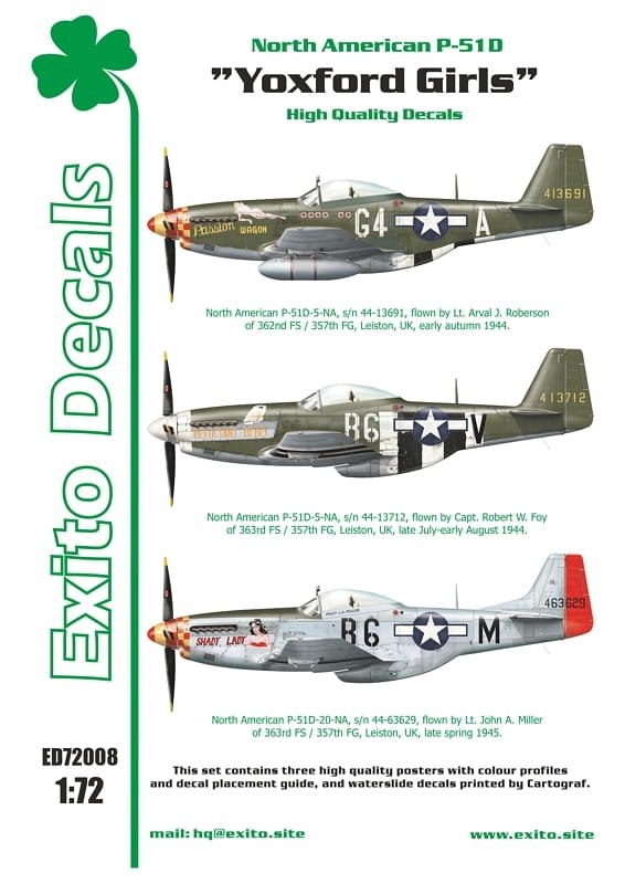 EXITO ED72008 Yoxford Girls - North American P-51D Mustang 1/72