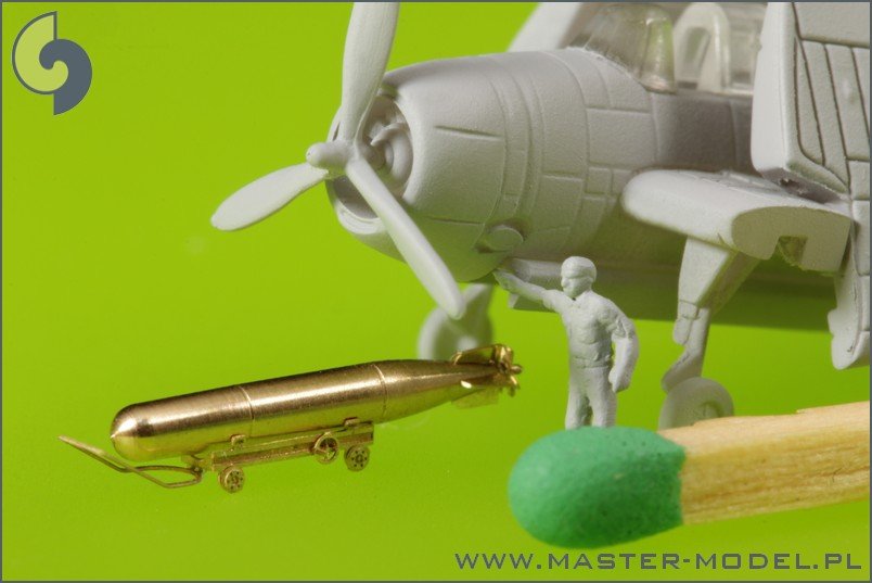 Master SM-350-072 USN Airborne torpedoes Mark 13 (22.4in) with trolleys - early type (10 pcs) – imagen 7