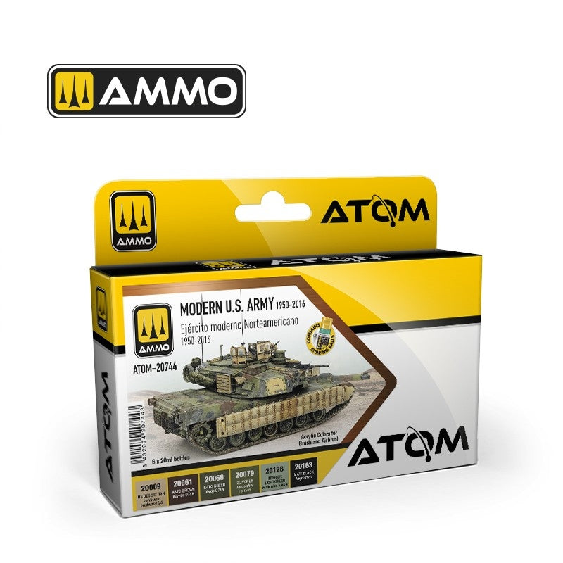 Munitions de Mig Jimenez 20744 ATOM Armée américaine moderne 1950-2016 6x20ml