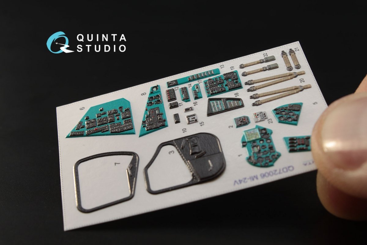 Quinta Studio QD72006 Mi-24V 3D-Printed &amp;amp; coloured Interior on decal paper (for Zvezda kit) 1/72 – Bild 6