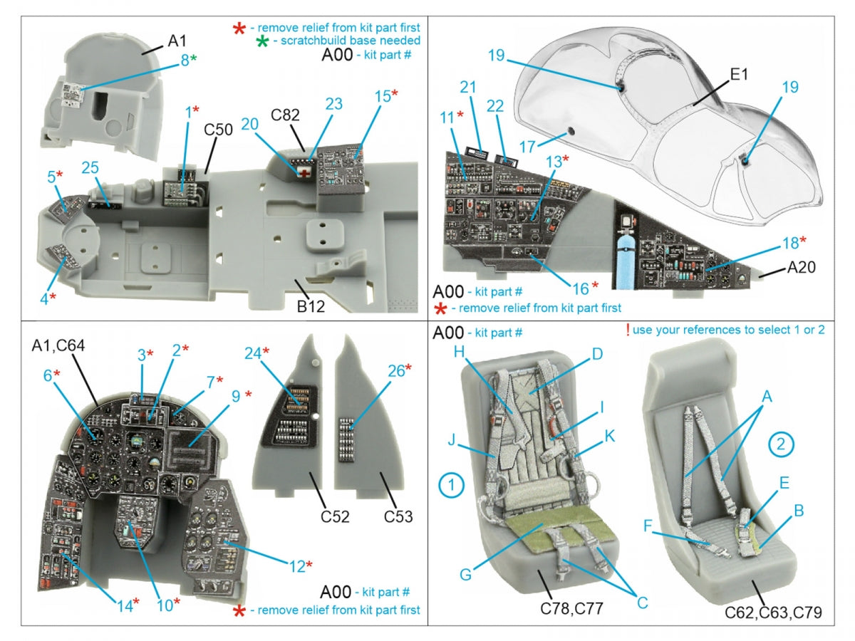 Quinta Studio QD48406 Mi-24 Nato Hind 3D-Printed &amp;amp; coloured Interior on decal paper (Trumpeter) 1/48 – zdjęcie 2