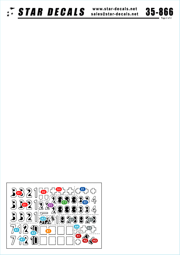 Star Decals 35-866 Hungary 1945 3 1/35 – imagen 2