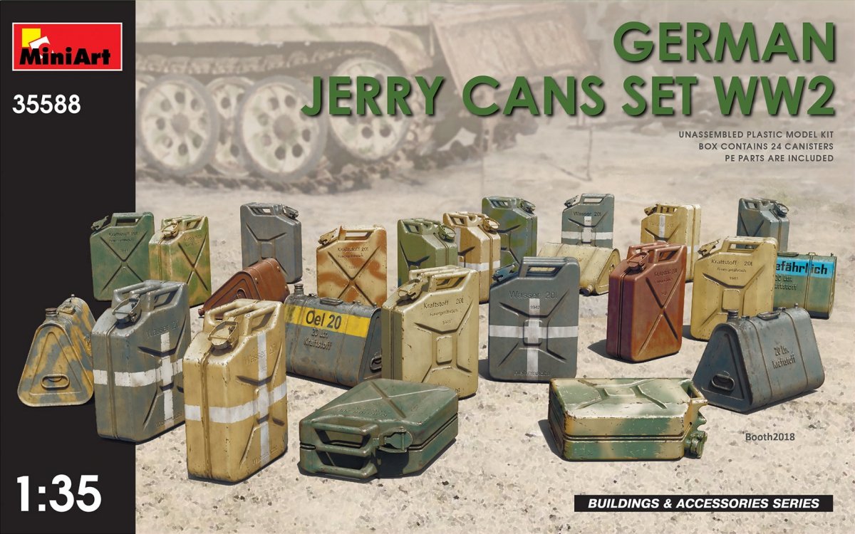 MiniArt 35588 Ensemble de jerricans allemands Seconde Guerre mondiale 1/35