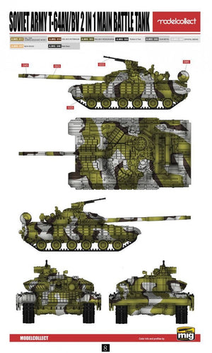 Modelcollect UA72128 Soviet Army T-64AV/BV 2 IN 1 Main Battle Tank 1/72 – zdjęcie 3