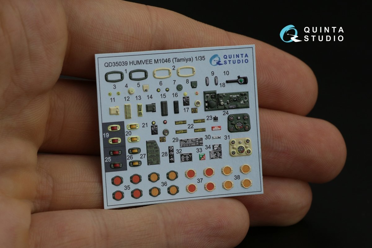 Quinta Studio QD35039 HUMVEE Family 3D-Printed &amp;amp; coloured Interior on decal paper (Tamiya) 1/35 – imagen 11