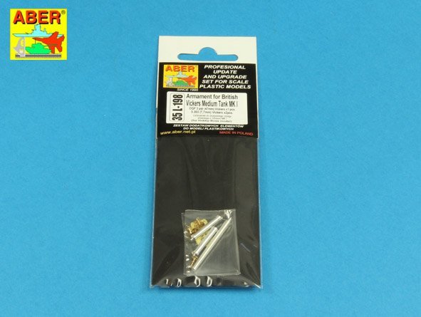 Aber 35L-198 Armament for British Vickers Medium Tank MK I OQF 3 pdr Vickers x1 pcs. 0.303 Vickers x2pcs. 1/35 – imagen 6