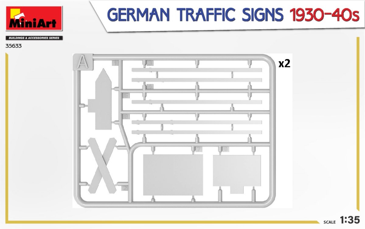 MiniArt 35633 GERMAN TRAFFIC SIGNS 1930-40s 1/35 – zdjęcie 4