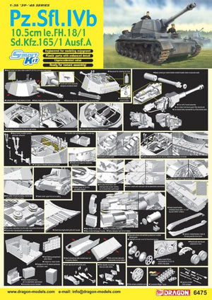 Dragon 6475 Pz.Sfl.IVb 10.5cm le.FH. 18/1 1/35 – zdjęcie 2
