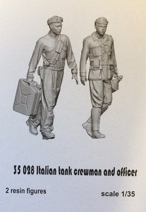 Glowel Miniatures 35028 Membre d&amp;#39;équipage et officier de char italiens 1/35