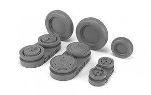 Armory Models AW48029 Mikoyan MiG-21 Fishbed wheels w/ weighted tires, late production 1/48 – Bild 3