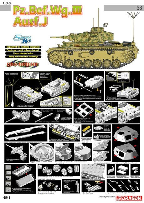 Cyber ​​​​Hobby 6544 Pz.Bef.Wg.III Ausf.J (1/35) – image 2