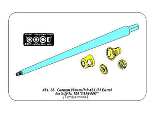 Aber 48L-35 German 88mm Pak 43/2 L/71 barrel for Sd.Kfz.184 Elefant 1/48 – imagen 2