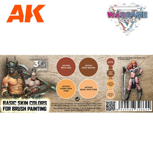 AK Interactive AK1075 WARGAME COLOR SET. BASIC SKIN COLORS. 4x17 ml – imagen 2