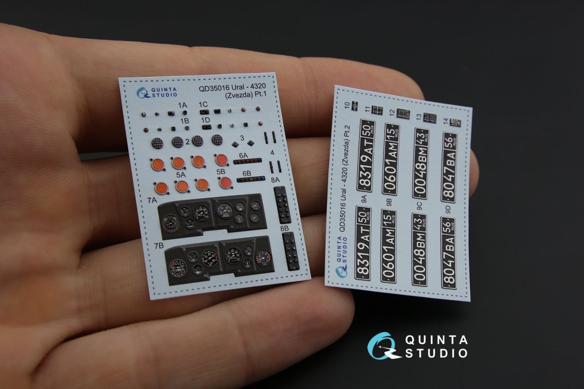 Quinta Studio QD35016 Ural-4320 3D-Printed &amp;amp; coloured Interior on decal paper (for Zvezda kit) 1/35 – imagen 2